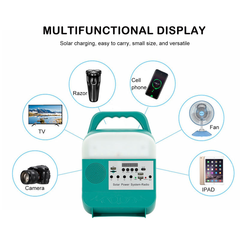 Mini Portable Solar Home Lighting-Energiesysteem Mp3 voor Openluchtaluminiumlegering