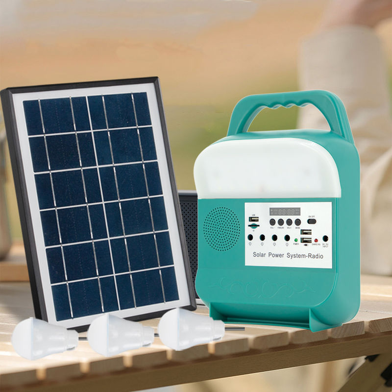Openlucht Draagbaar Zonnehuis Licht Systeem Kit Mini Power Led Charging Monocrystalline