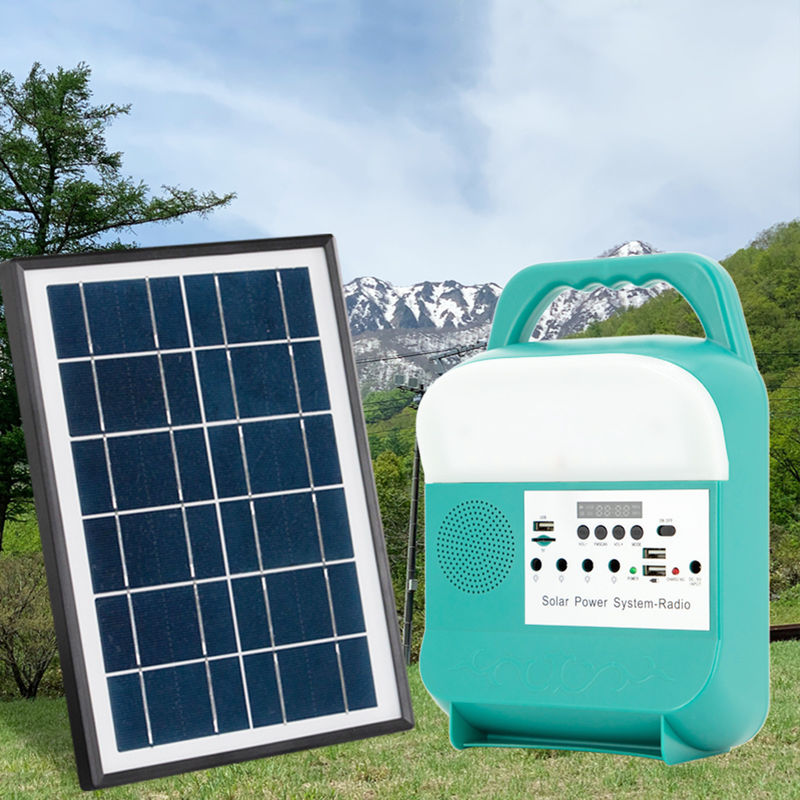 Mini Power Solar Home Lighting-Systeem 6000mah voor Binnenkit inverter off grid