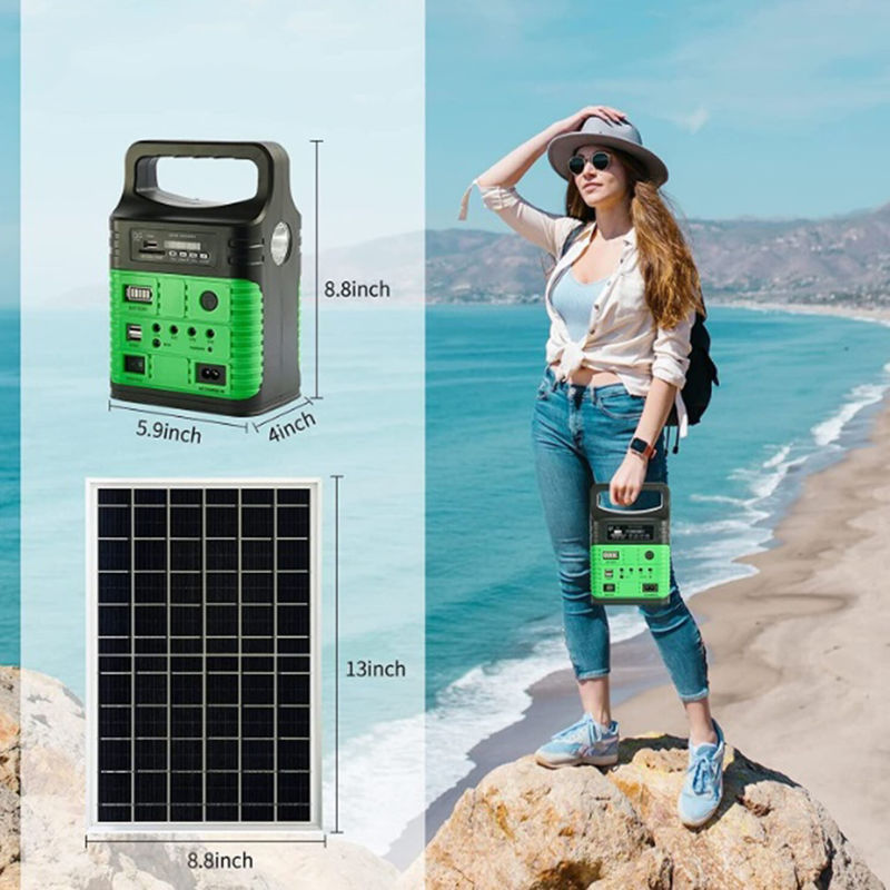 Camping Draagbare Zonnepaneel Energie Systeem Kit Met Oplader Radio Thuis Opslag