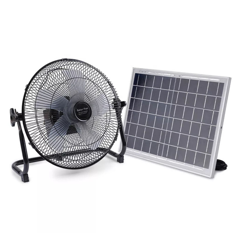 12Inch de draagbare Draadloze Zonne Navulbare Aangedreven Dubbele invoer van de Lijstventilator Comité voor Huishouden