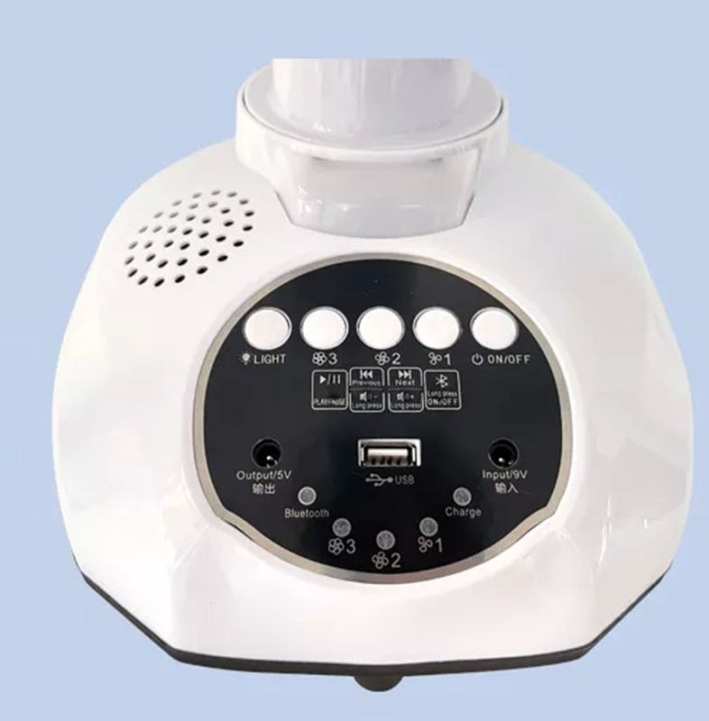 12 duim Zonne het Laden Lijst Elektrische Ventilator met de Functie Draagbare Navulbaar van de Machtsbank