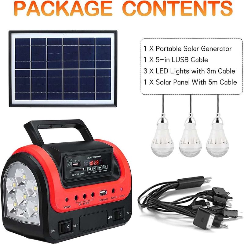 Geleide gelijkstroom steekt Zonnemachtsgenerator voor Huisgebruik Mini Home Lighting Kit aan