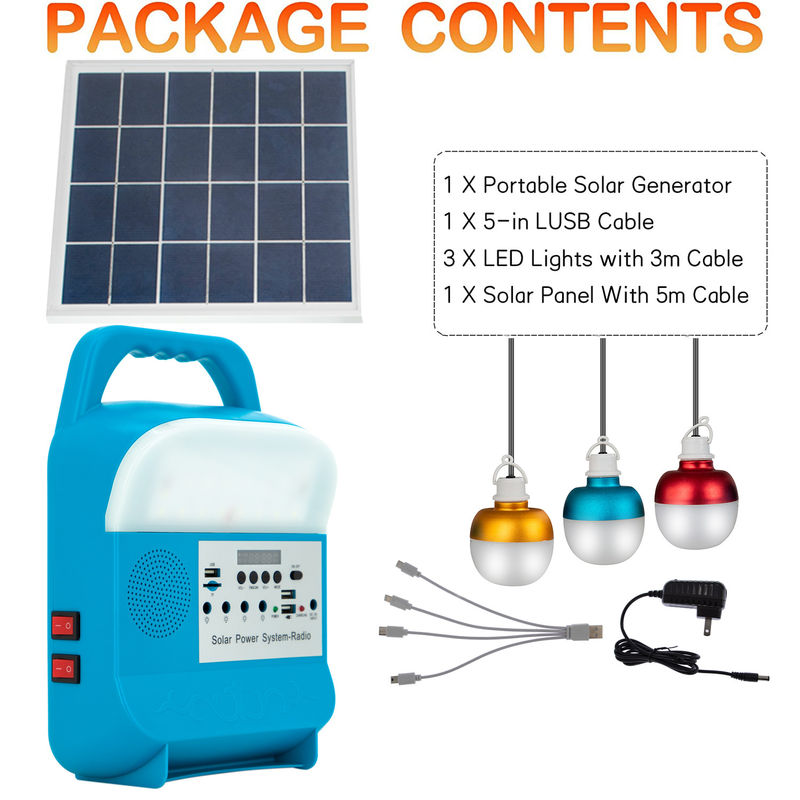 Aangedreven de Noodsituatiebol van de draagbare LEIDENE het Kamperen Zonnetuin Lichte Lamp Geladen Energie Comité