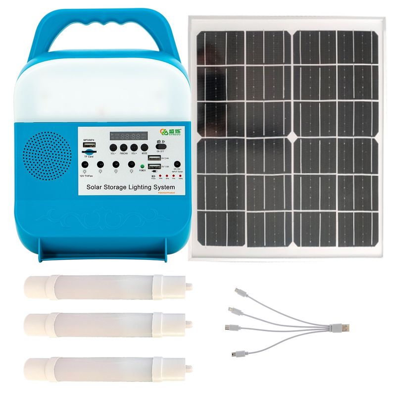 Mini Portable Solar Power Light-Uitrustingen met 3 LEIDENE Radio voor Landelijk Afrika