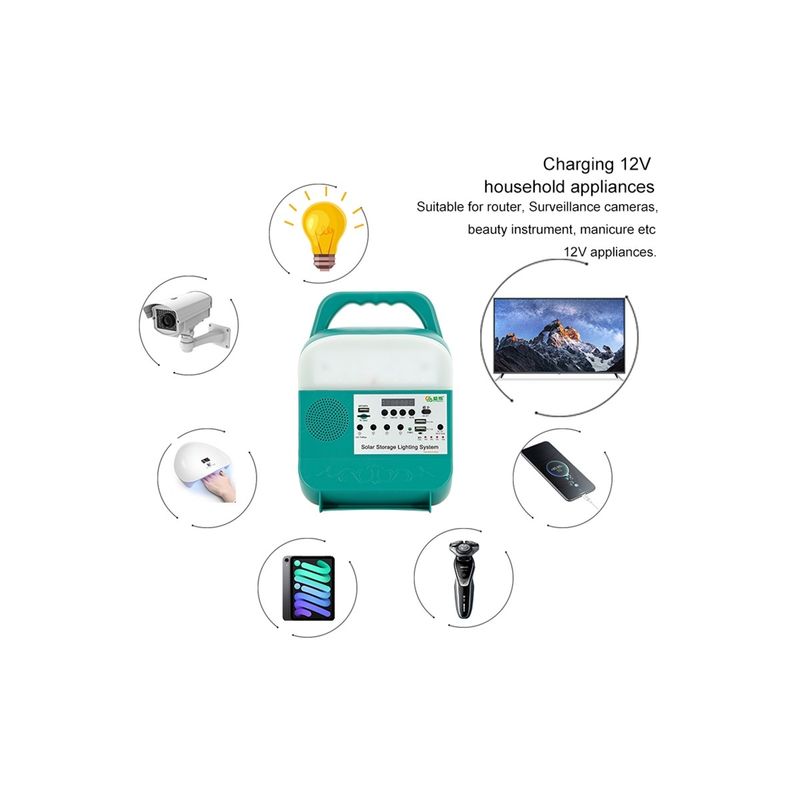 de Draagbare ZonneKrachtcentrale van 80W 10000mAh met LEIDENE van gelijkstroom USB Lichte Batterijgenerator