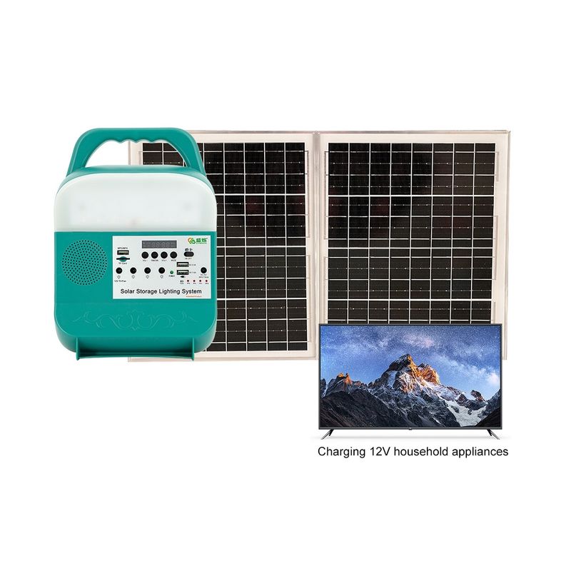 de Draagbare ZonneKrachtcentrale van 80W 10000mAh met LEIDENE van gelijkstroom USB Lichte Batterijgenerator