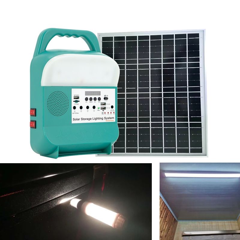 Van de openlucht Draagbare Zonne het Aangedreven LEIDENE Systeem van de de Opslagverlichting Lichten16w Kleine Energie