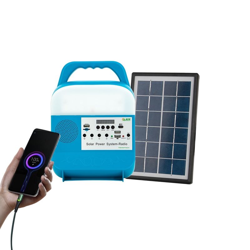 3W hoge Capaciteits Zonne Aangedreven LEIDENE Lichten Draagbare Laptop Bank voor het Kamperen