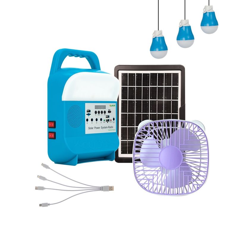 Van de de Systemen Zonnegenerator van de zonnemachtsverlichting van de het Systeem5w Zonnemacht de Verlichtingssysteem van Kit With Speaker Solar Energy