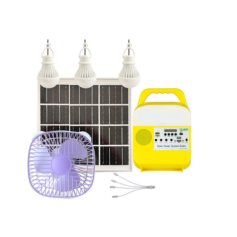 Zonne Aangedreven Aanstekend de Radio'ssysteem Kit For Home Use van Mini Portable Solar Charging Station met ventilator