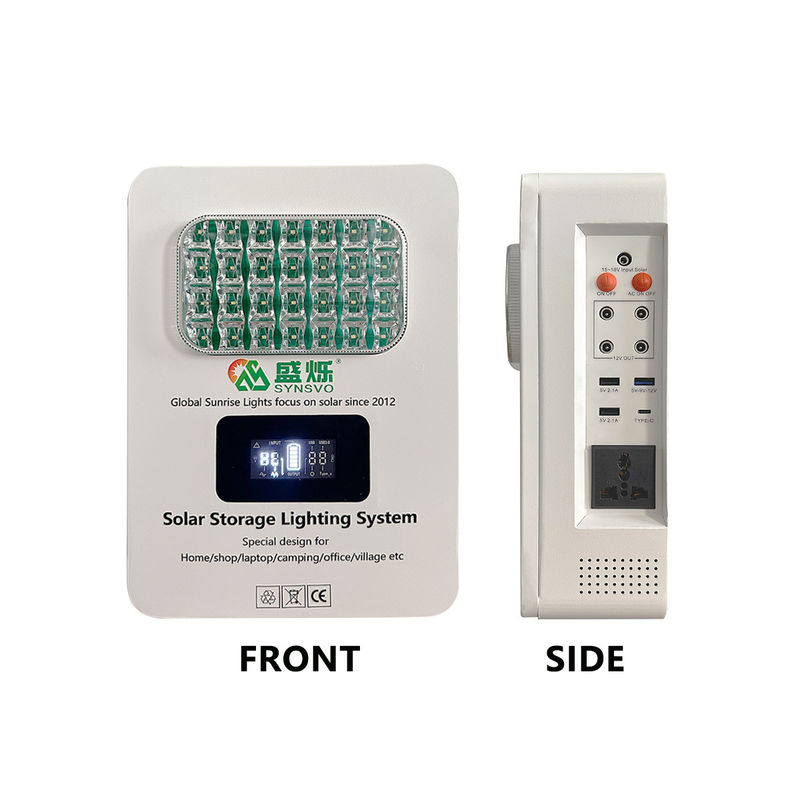 CE-gecertificeerd zonnepaneel-energiesysteem met 16V 12,5AH (15*2600Mah) batterij 6W*3PCS LED-lamp