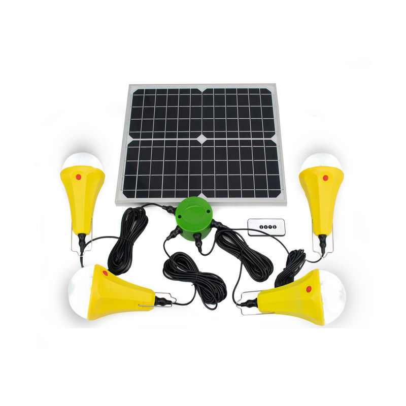 4 stuks zonne-energie licht met schakelaar en 25W mono zonnepaneel voor buiten