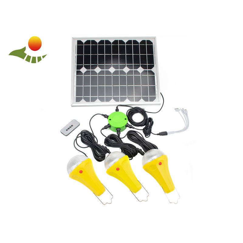 Oranje 3PCS zonne-energie lampen voor thuis met knop schakelaar binnen