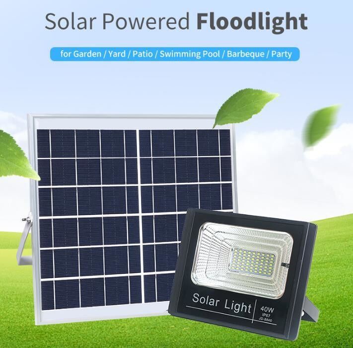 100W jd-8840 Zonne Koele Witte 8PCS LEIDENE van de Vloed Lichte Tuin Energie - besparing Zonne
