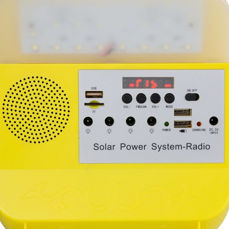 Gelijkstroom-het zonnepaneelsysteem van de Zonnestelsel Draagbaar Verlichting voor huis zonnelader