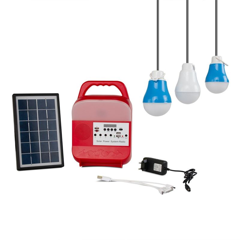 LEIDEN van 3W 12PCS SMD Kleine Zonneverlichtingssysteem Openlucht het Kamperen Mobiele Voeding