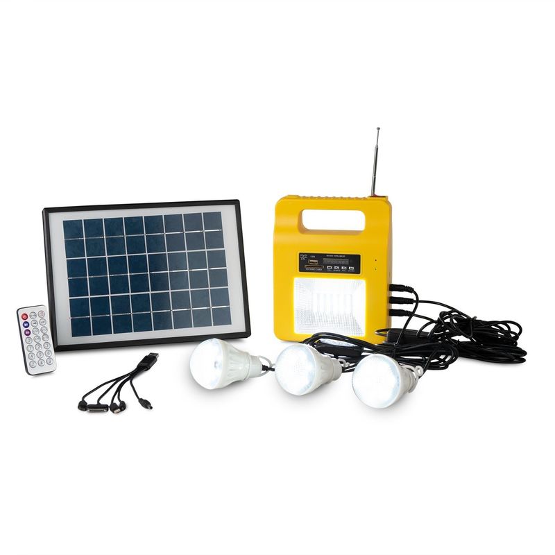 Nieuwe Draagbare Zonnepanelen Opladen Generator Power System Home Outdoor Verlichting Met Blub Gift Draagbare Stroomopwekking