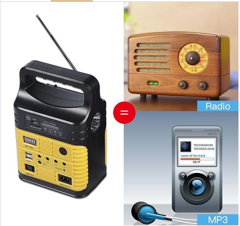 Zonne van de Zonsopganglichten van de FM Radio Zonne Binnenverlichting Globaal Zonne Radio het Zonnepaneelsysteem