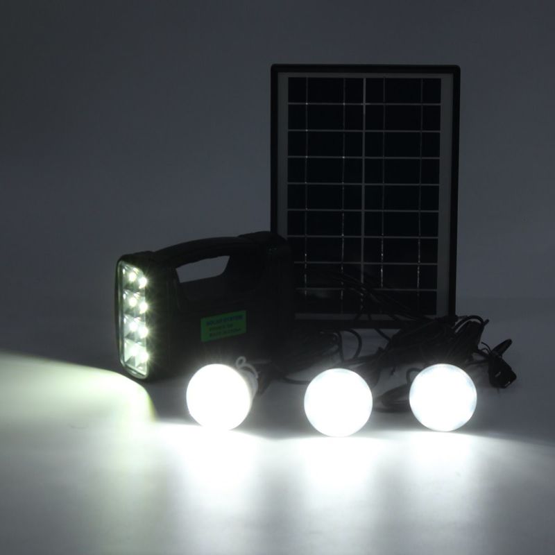 De LEIDENE van 12PCS SMD Binnen Zonneverlichting Kit With van 3W 4W 5W	4Ah lood Zure Batttery