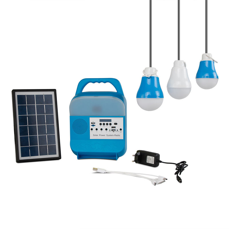De plastic 9W*3PCS-Uitrustingen van het het Systeemzonnepaneel van de Bol Openlucht Zonneverlichting voor Tuinlichten
