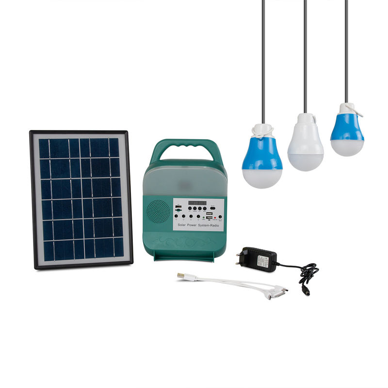 De plastic 9W*3PCS-Uitrustingen van het het Systeemzonnepaneel van de Bol Openlucht Zonneverlichting voor Tuinlichten