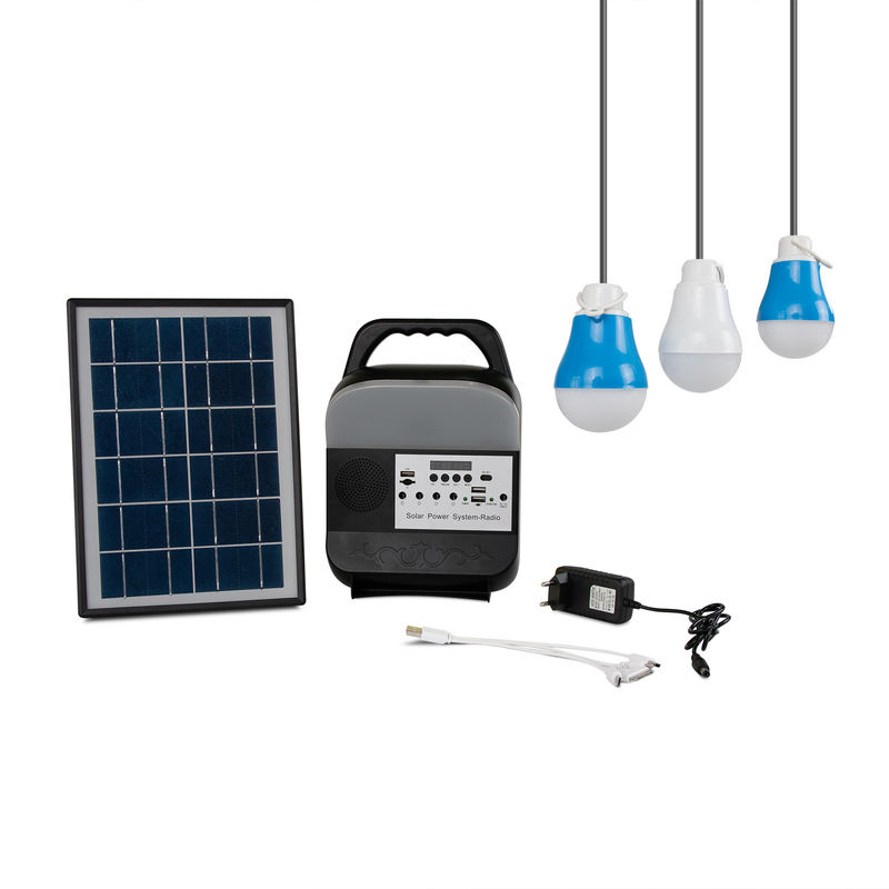 De plastic 9W*3PCS-Uitrustingen van het het Systeemzonnepaneel van de Bol Openlucht Zonneverlichting voor Tuinlichten