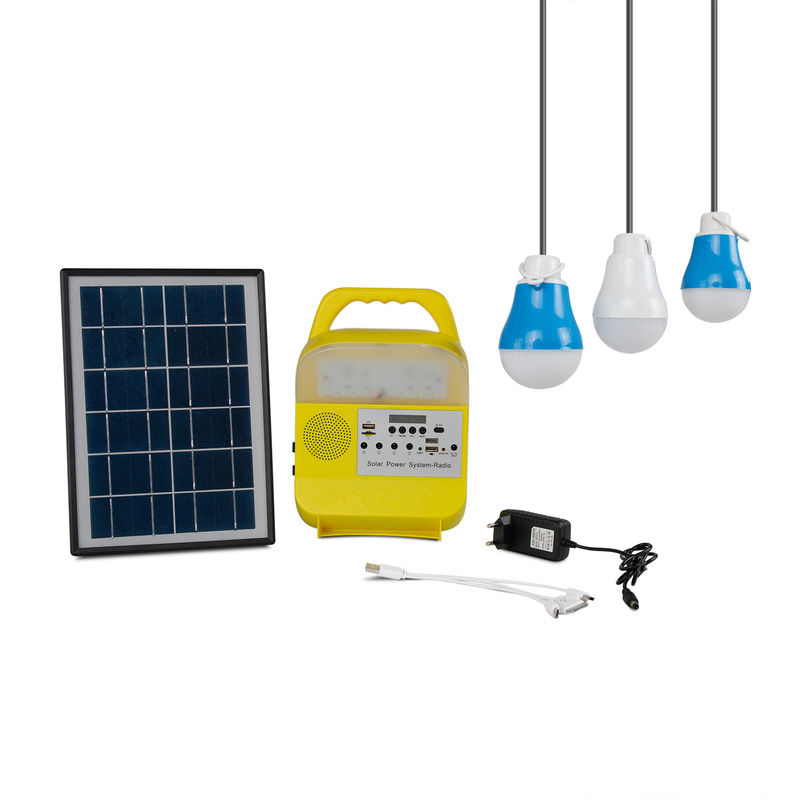 De plastic 9W*3PCS-Uitrustingen van het het Systeemzonnepaneel van de Bol Openlucht Zonneverlichting voor Tuinlichten