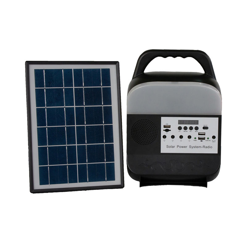 Draagbare van het de Verlichtingssysteem van het 6 Volts Zonnehuis Kleurrijke de Lezingslichten met Zonnepaneel