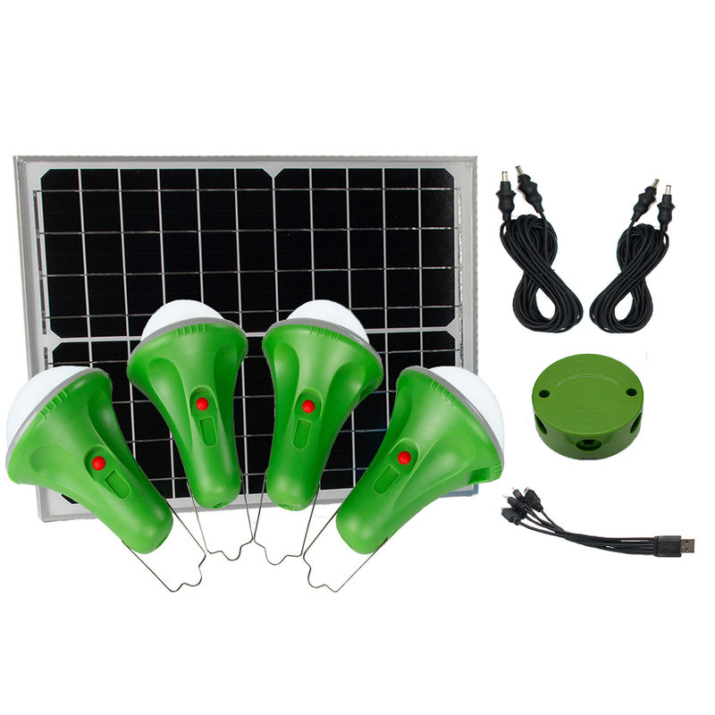 De geleide Lichte van het de Verlichtingssysteem van Zonnemachtskit solar panel charge home Macht Binnenkit with 4 Lampen