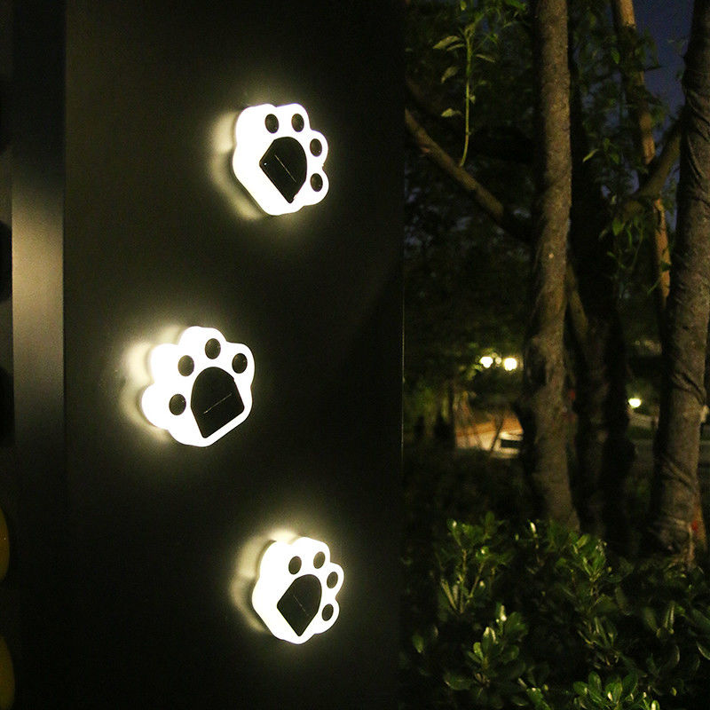 Zonne Decoratieve de Lichtenstop van 5000K 70lm in Cat Paw Print Solar Lawn Lamp