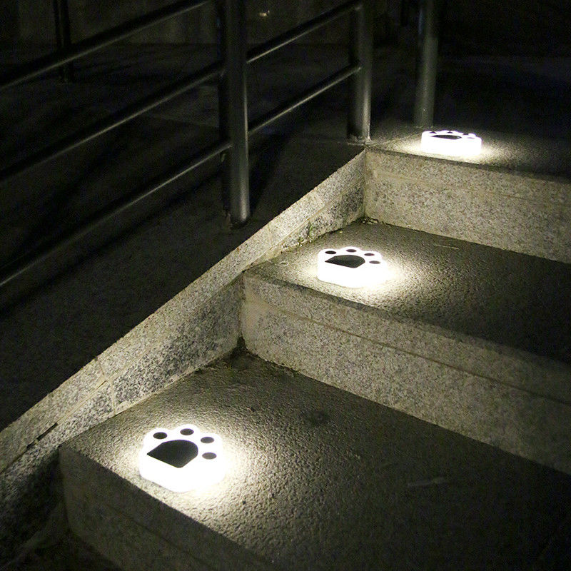 Zonne Decoratieve de Lichtenstop van 5000K 70lm in Cat Paw Print Solar Lawn Lamp