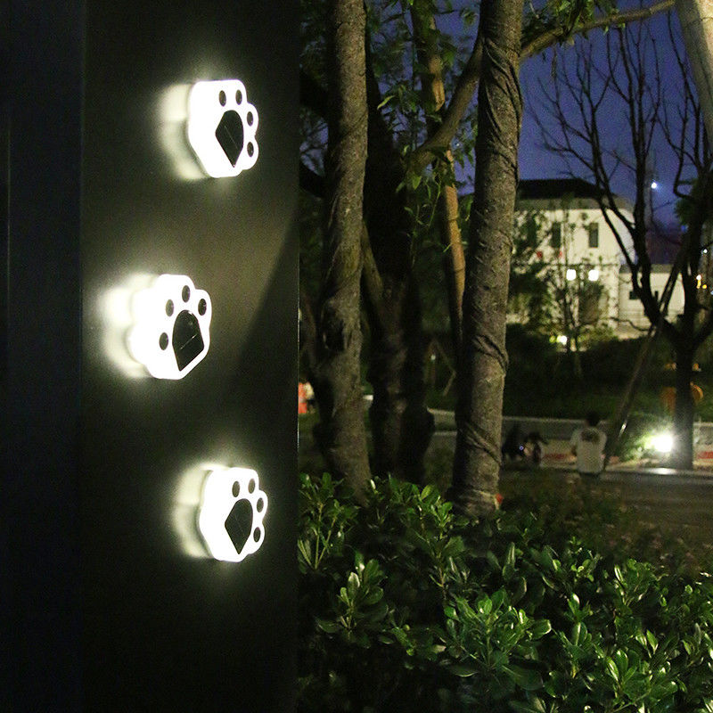 Zonne Decoratieve de Lichtenstop van 5000K 70lm in Cat Paw Print Solar Lawn Lamp