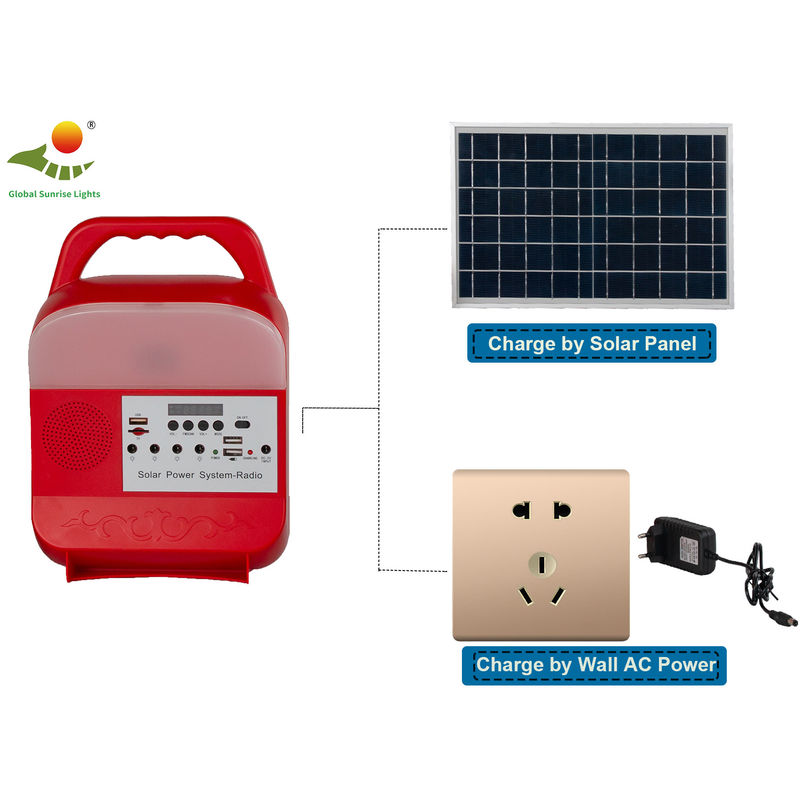 OEM het Zonne Aangedreven Systeem van de Huisverlichting met Kleuren8000mah Batterij sre-689