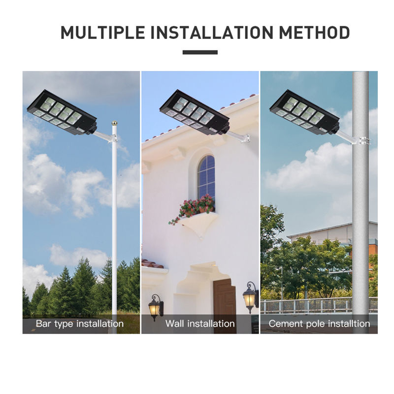 ABS van de bewegingssensorstraatlantaarn maken de Geïntegreerde Openlucht Zonnestraatlantaarn van IP65 waterdicht 100w 300w