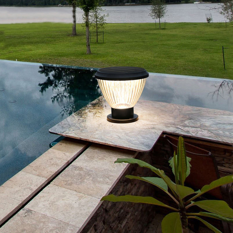 Tuin LEIDENE Zonne Openlucht Waterdichte Decoratie allen in Één Licht van de Lamppijler