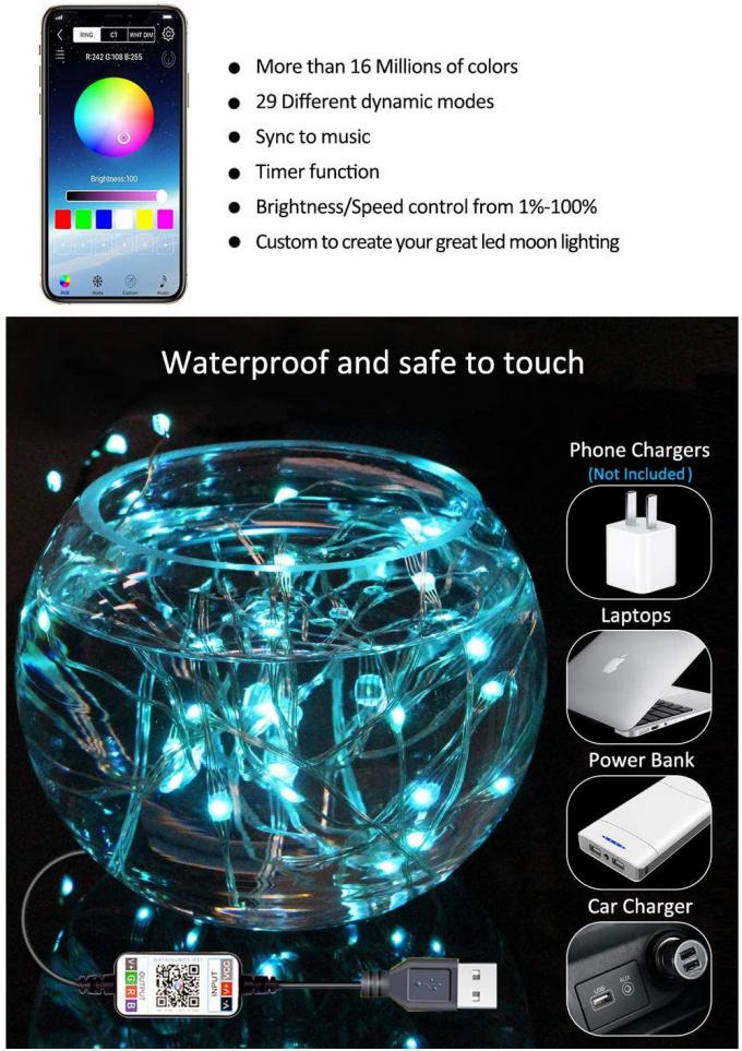 Van de nieuwe LEIDENE Lamp van USB Koperlamp de Openlucht Waterdichte met Groothandel van het de Lampkoord van de Laag Voltage de Decoratieve Kleur