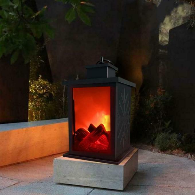 Trillend van de het Logboekbrand van de Open haardlamp de Vlameffect van LEIDENE de Decoratielicht Lantaarnkerstmis