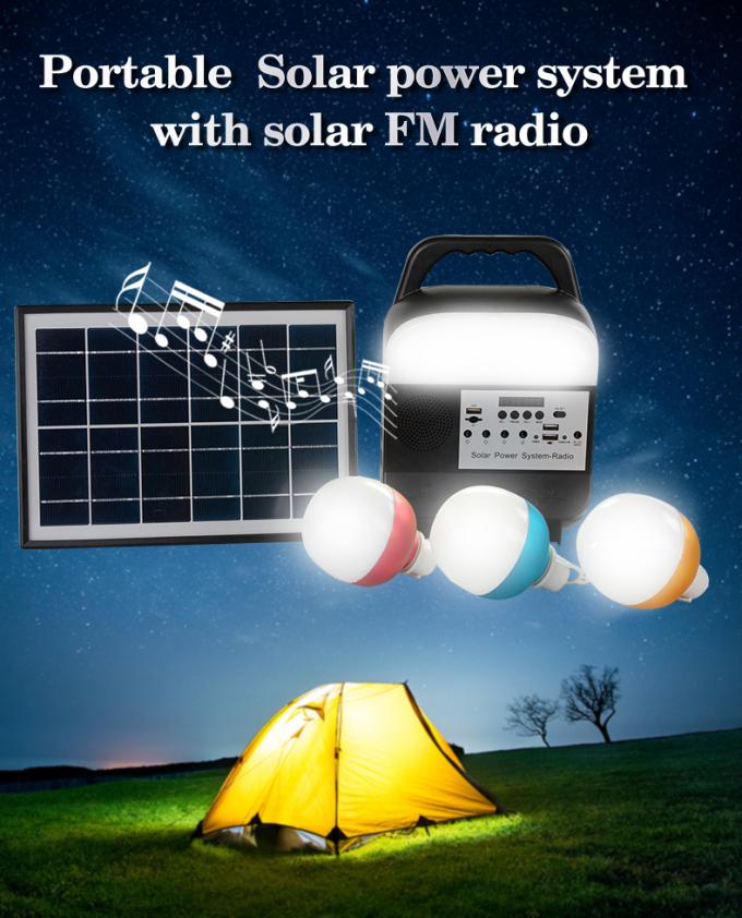 Klein Zonneverlichtingssysteem met TF Kaart/de Dubbele USB-Hefboom/Bluetooth/MP3-Radio van Speler/FM