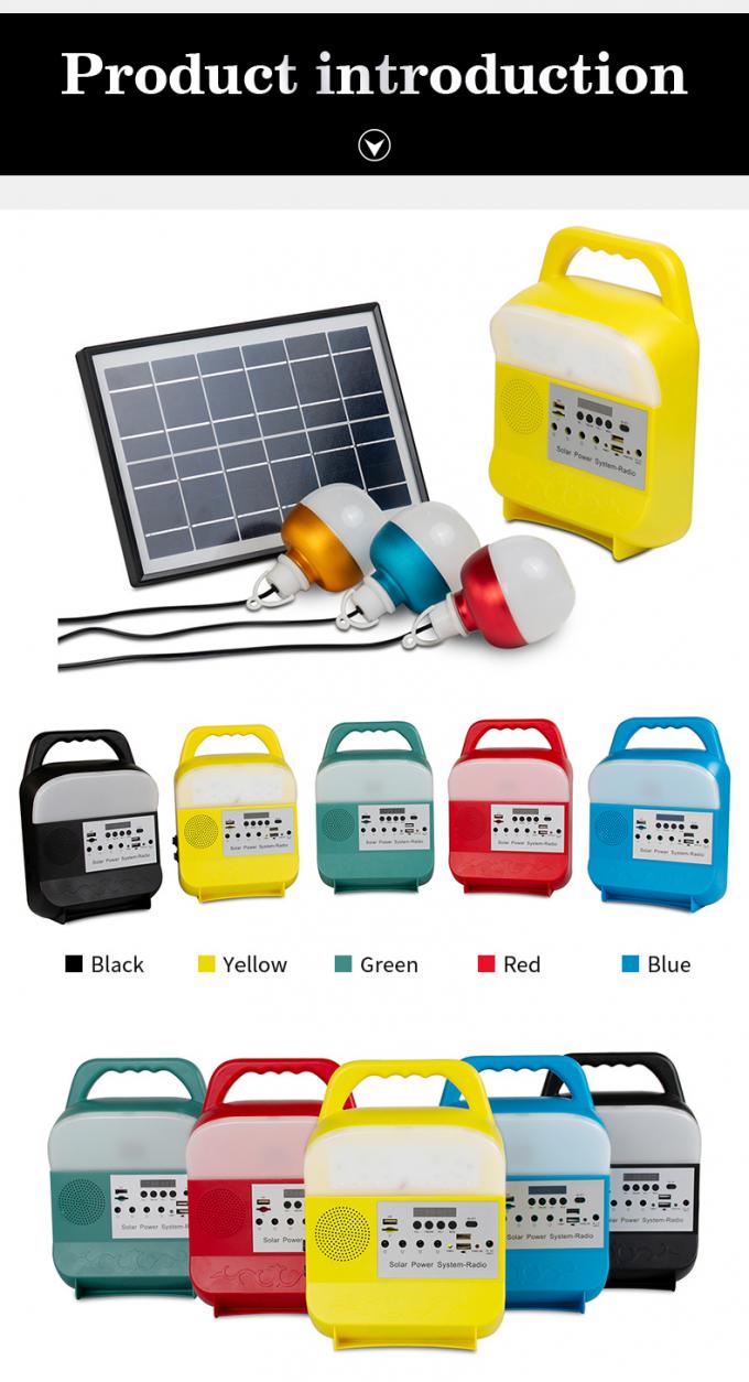 Klein Zonneverlichtingssysteem met TF Kaart/de Dubbele USB-Hefboom/Bluetooth/MP3-Radio van Speler/FM