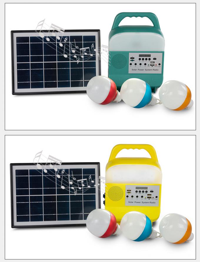 Klein Zonneverlichtingssysteem met TF Kaart/de Dubbele USB-Hefboom/Bluetooth/MP3-Radio van Speler/FM