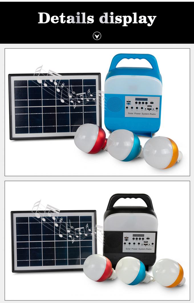 Klein Zonneverlichtingssysteem met TF Kaart/de Dubbele USB-Hefboom/Bluetooth/MP3-Radio van Speler/FM