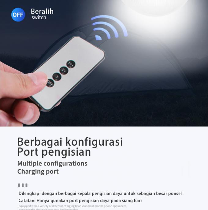 Één Draagbare Zonne het Laden van Tuo Four 25W Lamp die uit Mobiele Telefoon die Zonnelamp laden kamperen