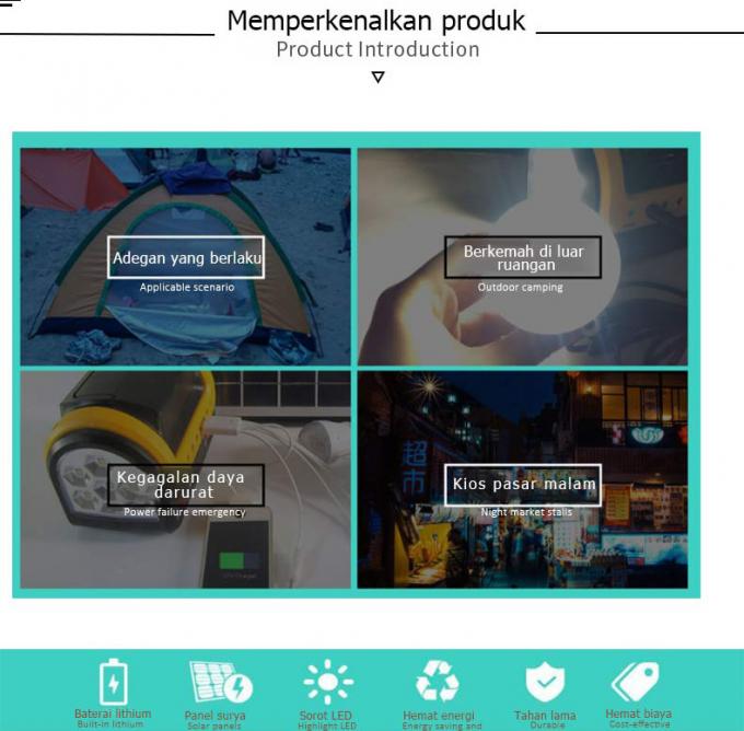 Zonne het Systeemverlichting van de Huismacht met de Radio het Kamperen van Bluetooth Openluchtlichten van de Stroomuitvalnoodsituatie