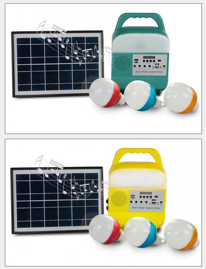 De kleine Zonne Openluchtnoodsituatie van het Verlichtingssysteem met de Radiobluetooth-Lamp van de Sprekers Mobiele Macht