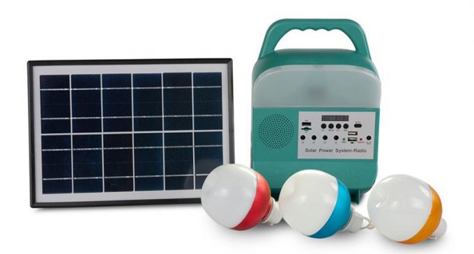 Openlucht Draagbare Draagbare Multifunctionele het Systeemkoplamp van de Zonnemachtsgeneratie met Navulbare Audiobluetooth-Radio