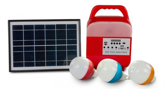 Openlucht Draagbare Draagbare Multifunctionele het Systeemkoplamp van de Zonnemachtsgeneratie met Navulbare Audiobluetooth-Radio