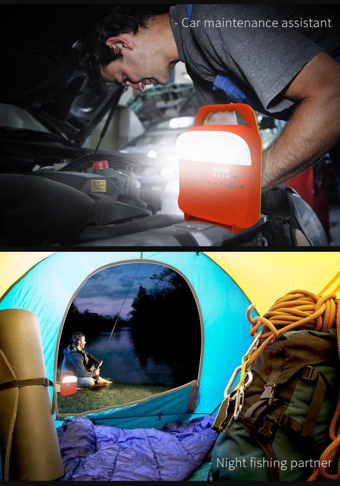 12W zonnepaneel 4 van de LEIDENE Uitrusting van het de Verlichtingssysteem Bollen de Draagbare Zonnemacht voor Huis met Mobiele Telefoon die met Steun belasten