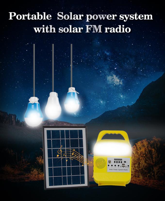 De Telefoon van het Systeemusb van de zonnemachtsverlichting Mobiele het Laden Lamp met Radio Mobiele Machtslamp
