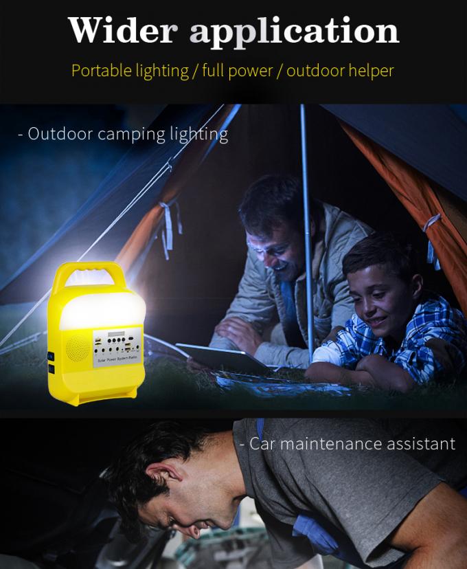 De Telefoon van het Systeemusb van de zonnemachtsverlichting Mobiele het Laden Lamp met Radio Mobiele Machtslamp